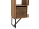 Knihovna regál se šuplíky Recycle teak přírodní kov – 100*30*158 cm J-Line by Jolipa