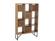 Knihovna regál se šuplíky Recycle teak přírodní kov – 100*30*158 cm J-Line by Jolipa