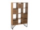 Knihovna regál se šuplíky Recycle teak přírodní kov – 100*30*158 cm J-Line by Jolipa