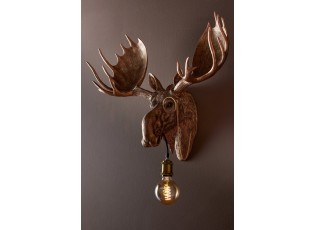 Nástěnná lampa hlava Losa z polyresinu měděné barvy – 65*38*65 cm