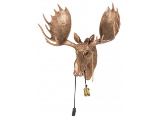 Nástěnná lampa hlava Losa z polyresinu měděné barvy – 65*38*65 cm