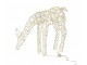 Bílá kovová svítící LED dekorace sob Reindeer LED – 60*15*50 cm J-Line by Jolipa