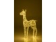 Bílá kovová svítící LED dekorace sob Reindeer LED – 85*22*110 cm J-Line by Jolipa