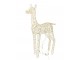 Bílá kovová svítící LED dekorace sob Reindeer LED – 85*22*110 cm J-Line by Jolipa