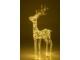 Bílá kovová svítící LED dekorace sob Reindeer LED – 79*22*120 cm J-Line by Jolipa