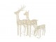 Bílá kovová svítící LED dekorace sob Reindeer LED – 79*22*120 cm J-Line by Jolipa