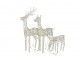 Bílá kovová svítící LED dekorace sob Reindeer LED – 79*22*120 cm J-Line by Jolipa