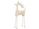 Dekorativní kovový sob Reindeer bílý se zlatými detaily – 43*15*87 cm J-Line by Jolipa