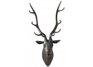 Černá veliká nástěnná hlava jelena Deer z polyresinu XL – 57*38*103 cm