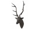 Černá veliká nástěnná hlava jelena Deer z polyresinu XL – 57*38*103 cm J-Line by Jolipa