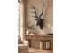 Černá veliká nástěnná hlava jelena Deer z polyresinu XL – 57*38*103 cm J-Line by Jolipa