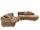 Luxusní 4místná zakřivená pohovka Taupe se 4 polštáři – 320*106*73 cm J-Line by Jolipa
