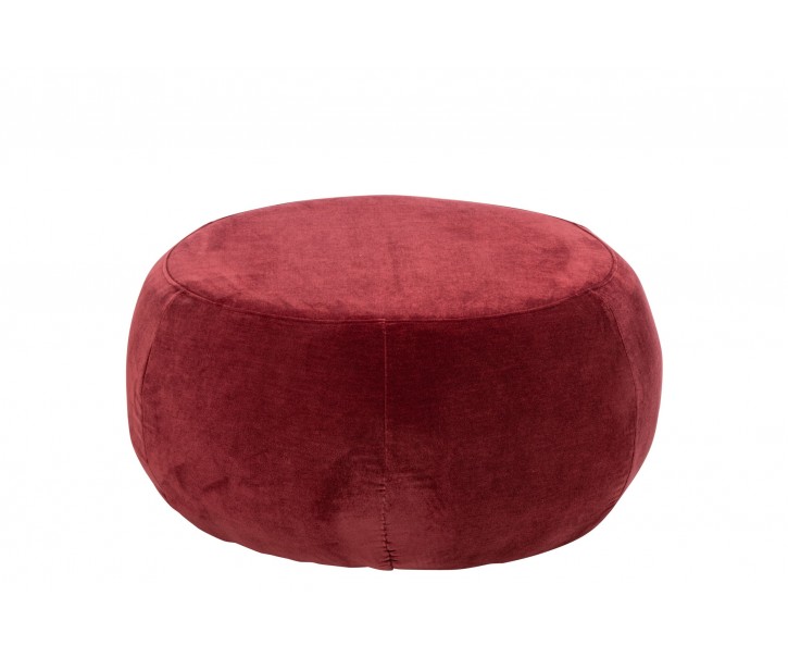 Vínová kulatá podnožka Luxury - Elegance a pohodlí pro váš domov – 79*79*38 cm J-Line by Jolipa