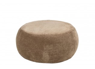Taupe kulatá podnožka Luxury - Elegance a pohodlí pro váš domov – 79*79*38 cm