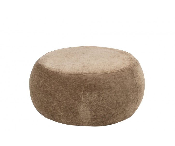 Taupe kulatá podnožka Luxury - Elegance a pohodlí pro váš domov – 79*79*38 cm J-Line by Jolipa