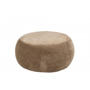 Taupe kulatá podnožka Luxury - Elegance a pohodlí pro váš domov – 79*79*38 cm