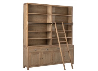 Velká dřevěná knihovna Blois z přírodní borovice La Vie De Château – 200*37,5*233 cm