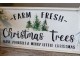 Dekorační bílá nástěnná cedule Christmas Trees – 61*2,5*30,5 cm Chic Antique
