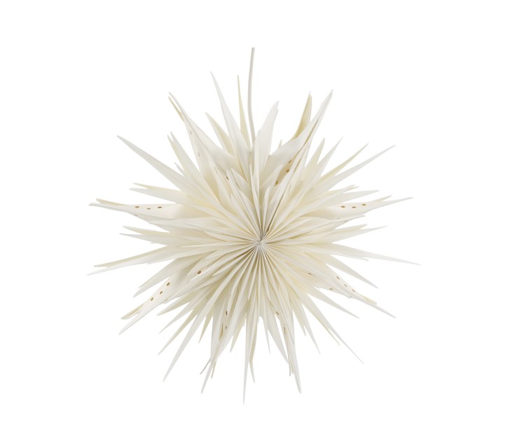 Závěsná krémová papírová hvězda Vintage Paper Star – Ø 40 cm Chic Antique
