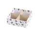 Set 3ks papírová krabice se šiškami – 25*25*9 / 20*20*8/ 16*16*6 cm Chic Antique