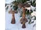 Sada 3 dekorativních hub z mangového dřeva v hnědé barvě – Ø 18*32 / Ø 13*22 / Ø 10*15 cm Chic Antique