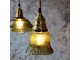 Elegantní skleněný lustr se zeleným stínidlem Olive Brass – Ø 12*17 cm Chic Antique