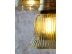 Elegantní skleněný lustr se zeleným stínidlem Olive Brass – Ø 12*17 cm Chic Antique