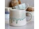 Porcelánový hrnek se stékající glazurou New Bone China Verte – Ø 8*8,5 cm Chic Antique