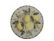 Podnos Chartres z kameniny s mozaikou a motivem citronů – Ø 21*2,5 cm Chic Antique