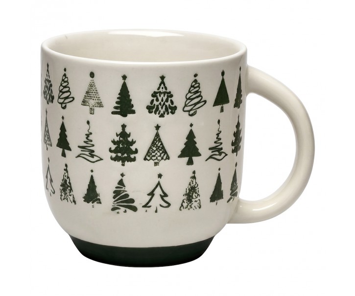Keramický bílý hrnek – 10*10*6 cm / 480 ml Clayre & Eef