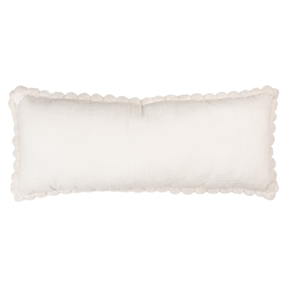 Béžový dekorační polštář s vanočními stromečky – 74*30*4 cm Clayre & Eef Béžový dekorační polštář s vanočními stromečky – 74*30*4 cm Clayre & Eef