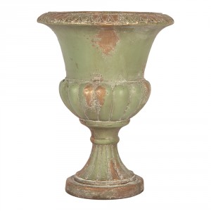 Zelený dekorační květináč v barokním stylu Baroque – Ø 26*34 cm