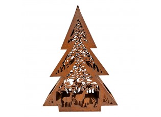 Veliký rezavý kovový dekorativní vánoční stromek Tree Rust – 62*18*79 cm