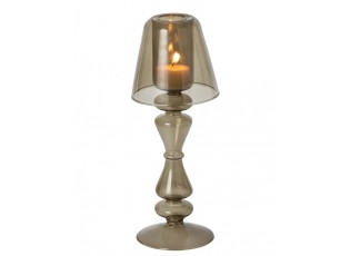 Skleněný svícen ve tvaru lampičky na čajovou svíčku Vintage Olive – 10*10*26 cm