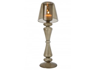Skleněný svícen ve tvaru lampičky na čajovou svíčku Vintage Olive – 10*10*31 cm
