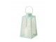 Malá LED lucerna se svíčkou Latern Turquose S – 10*10*17,5 cm / 3xAA J-Line by Jolipa