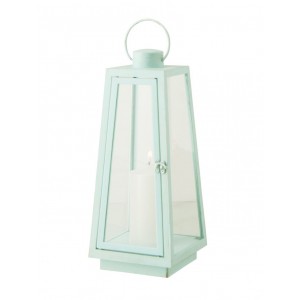 Střední LED lucerna se svíčkou Latern Turquose M – 17*17*40,5 cm / 2x C