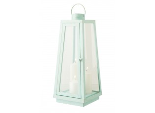 Veliká LED lucerna se svíčkami Latern Turquose L – 24*24*59 cm/ 3xC
