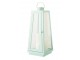 Veliká LED lucerna se svíčkami Latern Turquose – 24*24*59 cm/ 3xC J-Line by Jolipa