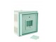 Veliká LED lucerna se svíčkami Latern Turquose – 24*24*59 cm/ 3xC J-Line by Jolipa