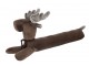 Hnědá sametová zarážka do okna sob Reindeer – 80*15*35 cm J-Line by Jolipa