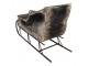 Veliké dekorativní granitové antik kovové sáně Sled Vintage – 123*46*74 cm Clayre & Eef