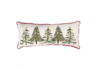 Béžový dekorační polštář se stromky Clayre & Eef – 70*30*4 cm