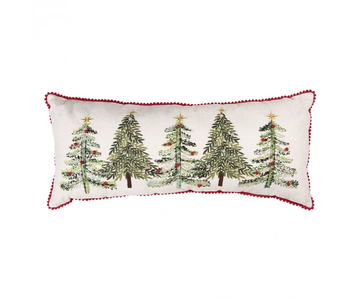 Béžový dekorační polštář se stromky Clayre & Eef – 70*30*4 cm Clayre & Eef