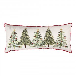 Béžový dekorační polštář se stromky Clayre & Eef – 70*30*4 cm