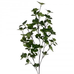Dekorativní větvička s umělými zelenými listy Clayre & Eef – 90 cm