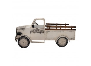 Veliký dekorativní model béžové kovové retro auto Pick-up truck – 246*104*112 cm