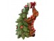 Vánoční dekorace figurka psa jezevčíka u stromku – 23*16*32 cm Clayre & Eef