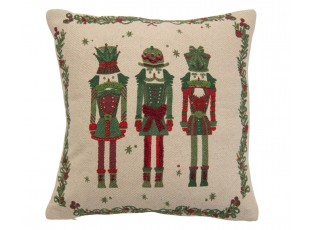 Béžový bavlněný polštář s Louskáčky Nutcrackers – 45*45*15 cm