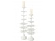 Bílý kovový svícen ve tvaru stromku Tree Flower L – 22*22*79,5 cm J-Line by Jolipa
